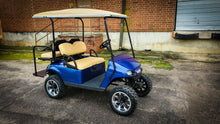 Load image into Gallery viewer, Shop the HD Golf Wheels SAW Gloss Black Machined with A/T Off-Road Tires online today for your Club Car, Cushman, EZGO, ICON EV, Garia, Massimo, Polaris, or Yamaha Golf Cart.