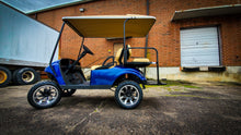 Load image into Gallery viewer, Shop the HD Golf Wheels SAW Gloss Black Machined with A/T Off-Road Tires online today for your Club Car, Cushman, EZGO, ICON EV, Garia, Massimo, Polaris, or Yamaha Golf Cart.