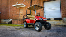 Load image into Gallery viewer, Shop the HD Golf Wheels SAW Gloss Black Machined with A/T Off-Road Tires online today for your Club Car, Cushman, EZGO, ICON EV, Garia, Massimo, Polaris, or Yamaha Golf Cart.