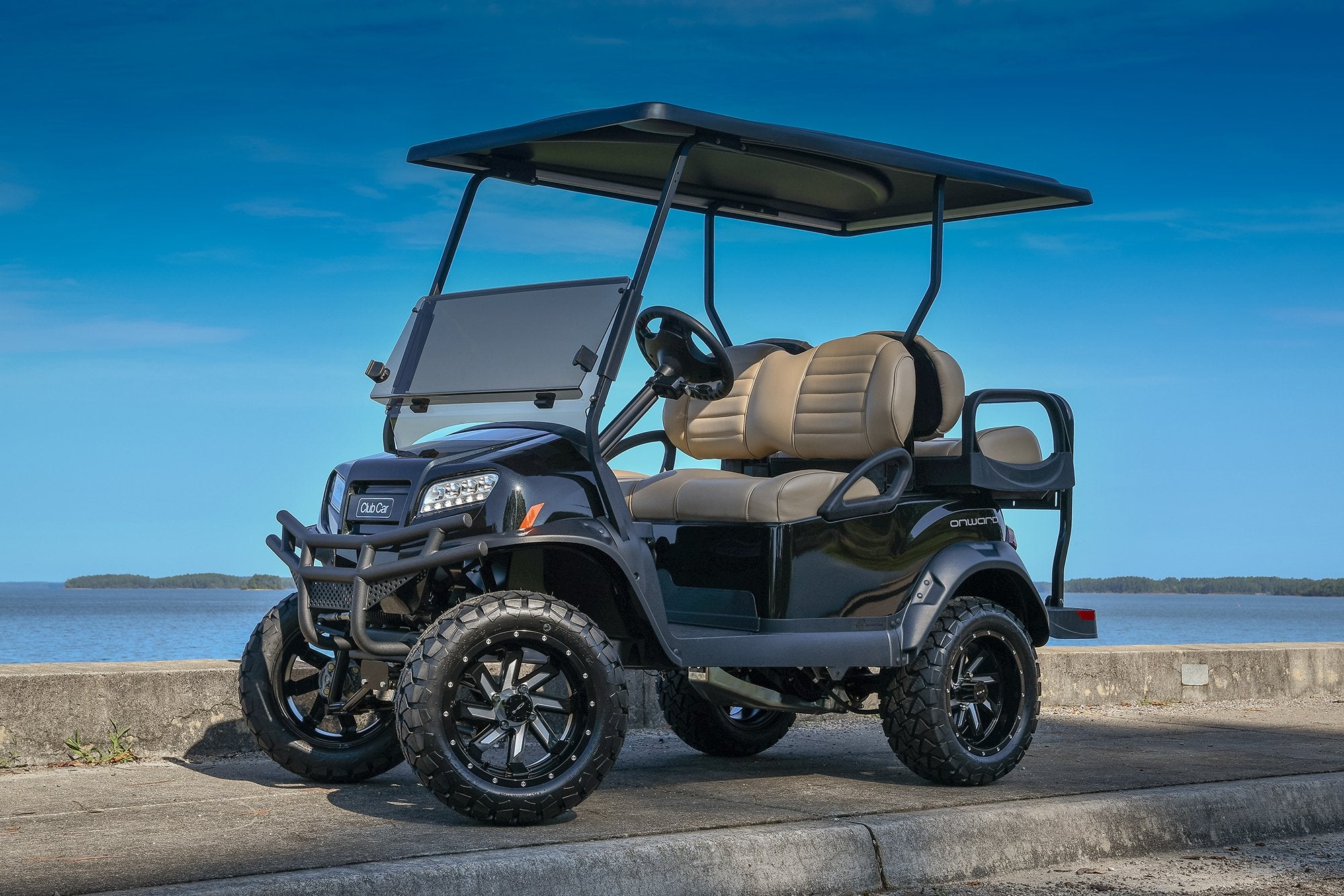 HD Golf Wheels SAW 14x7.0 4x101.6 for Cushman, Club Car, EZGO, ICON, & Yamaha Golf Carts Off-Road or Turf Lifted or Stock Height Wheel & Tire Package