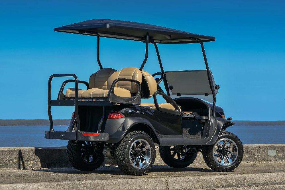 Shop the HD Golf Wheels SAW Gloss Black Machined Face & Lip online today for your Club Car, Cushman, EZGO, ICON EV, Garia, Massimo, Polaris, or Yamaha Golf Cart.