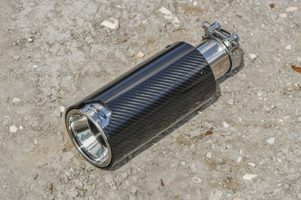 HD Off-Road Wheels Exhaust Tips HD Off-Road Polished Stainless & Carbon Fiber Universal Exhaust Tips