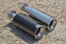 Load image into Gallery viewer, HD Off-Road Wheels Exhaust Tips HD Off-Road Polished Stainless &amp; Carbon Fiber Universal Exhaust Tips