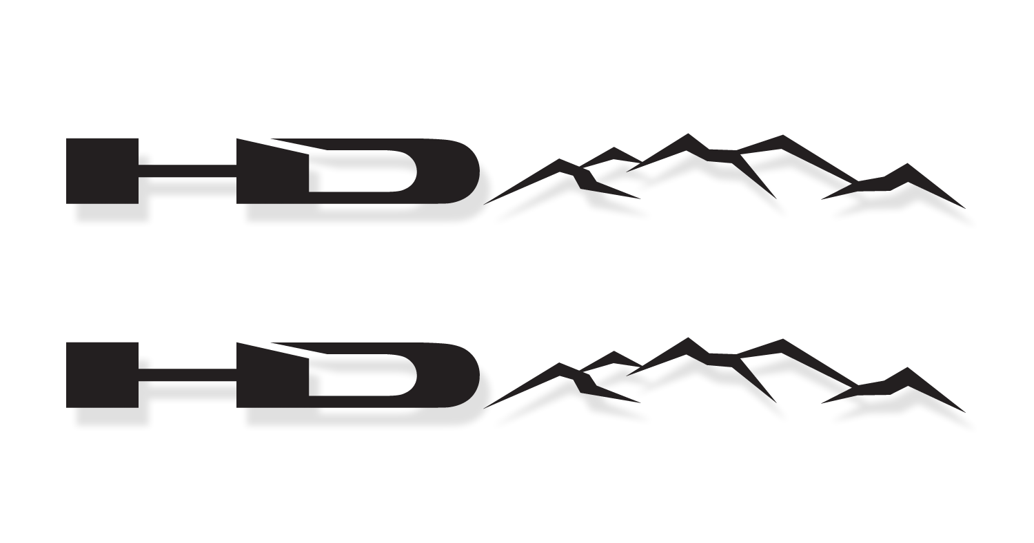 HD Off-Road Wheels SATIN BLACK HD Off-Road Decals