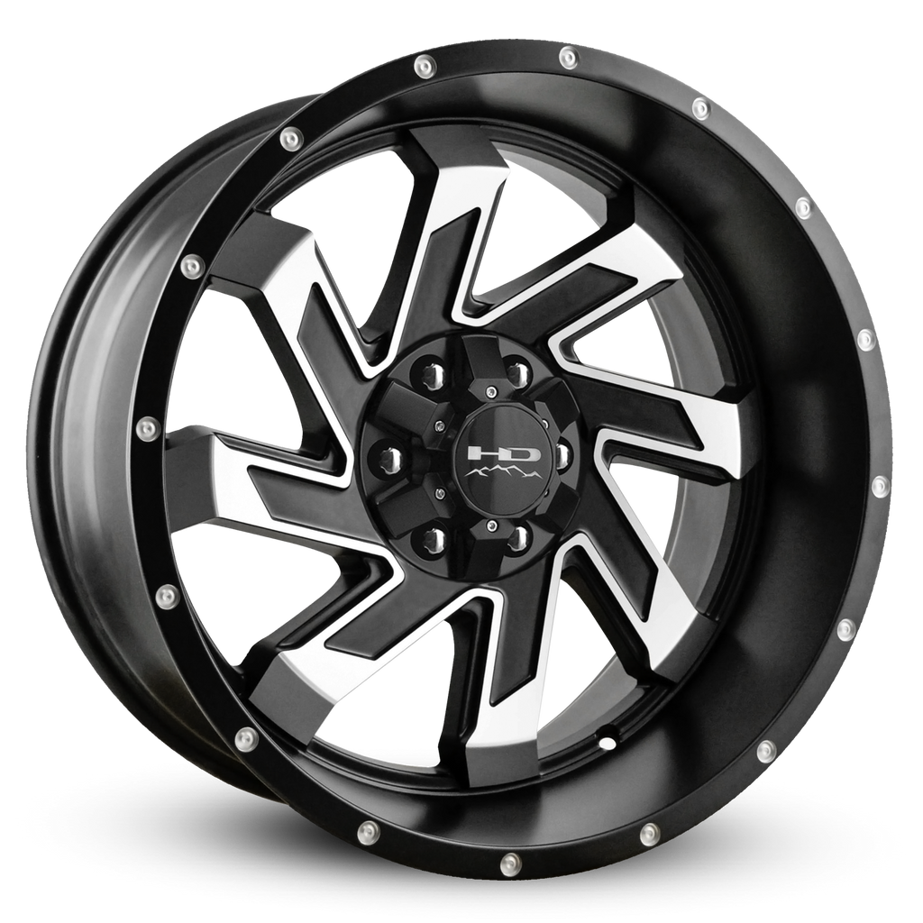 HD Off-Road Wheels Truck & SUV Wheels 20x10.0 | 6x135/6x139.7 | et-25m | 4.53 in | 106.2mm HD Off-Road Wheels SAW | Satin Black with Machined Face