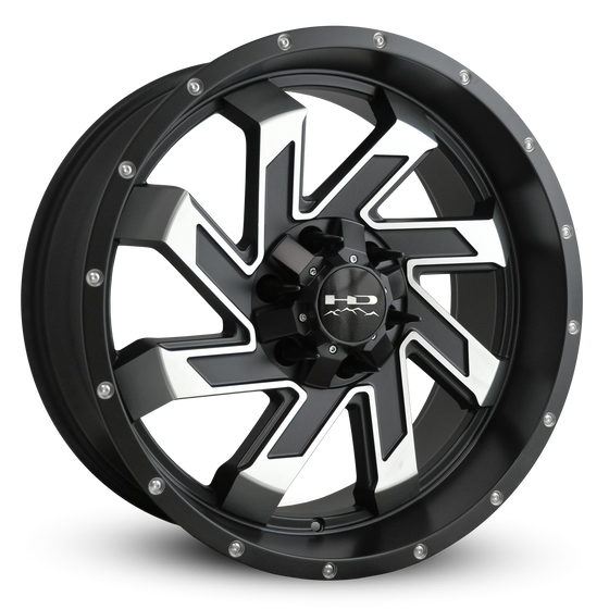 HD Off-Road Wheels Truck & SUV Wheels 20x9.0 | 6x135/6x139.7 | et15m | 5.6 in | 106.2mm HD Off-Road Wheels SAW | Satin Black with Machined Face