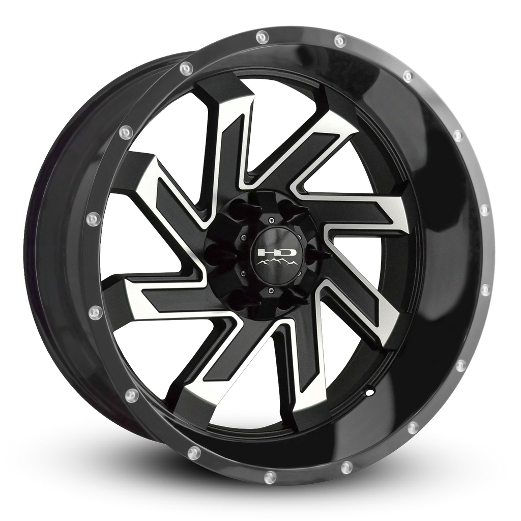 HD Off-Road Wheels Truck & SUV Wheels 22x10.0 | 6x135/6x139.7 | et-10m | 5.12 in | 106.2mm HD Off-Road Wheels SAW | Satin Black with Machined Face