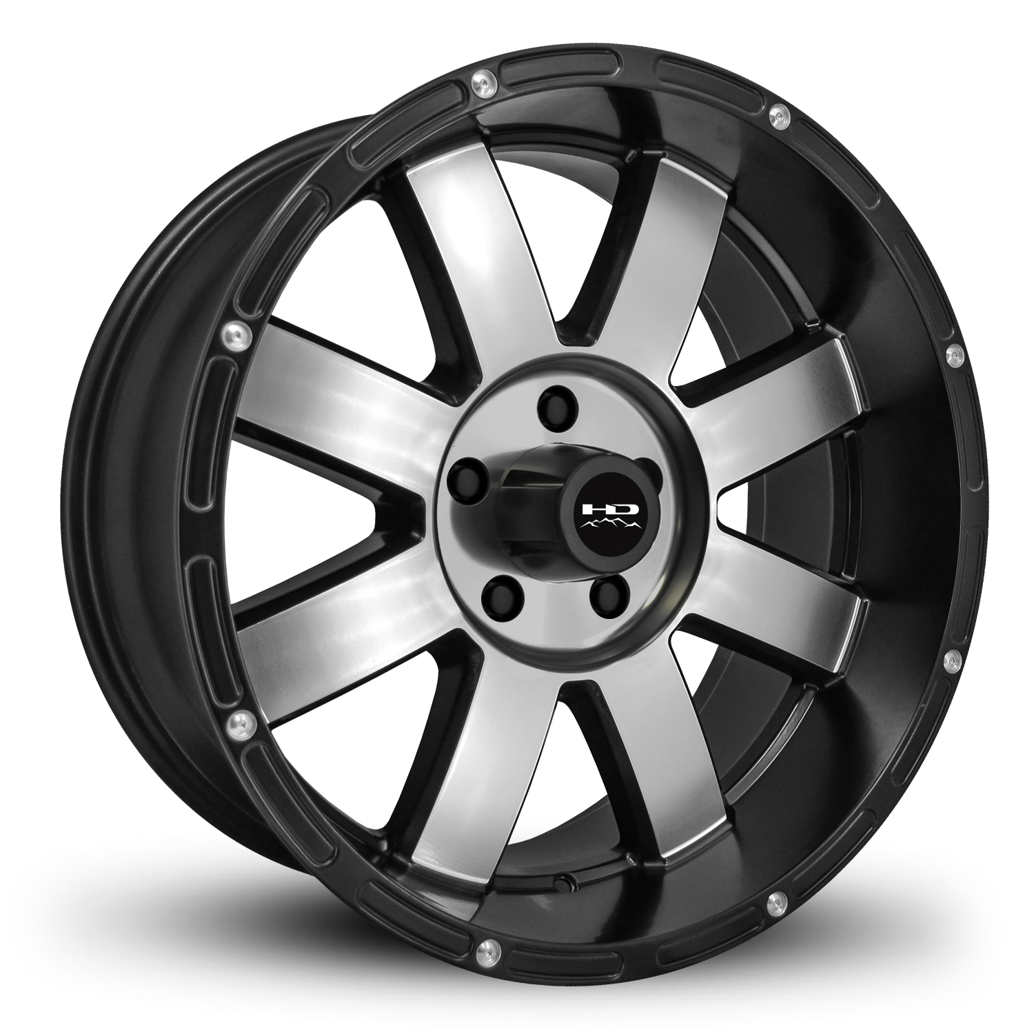 HD Off-Road Wheels Truck Wheels 20x9.0 | 5x127 | et0mm | 5.0in | 71.5mm HD Off-Road 8-Point Wheels | Satin Black Machined Face