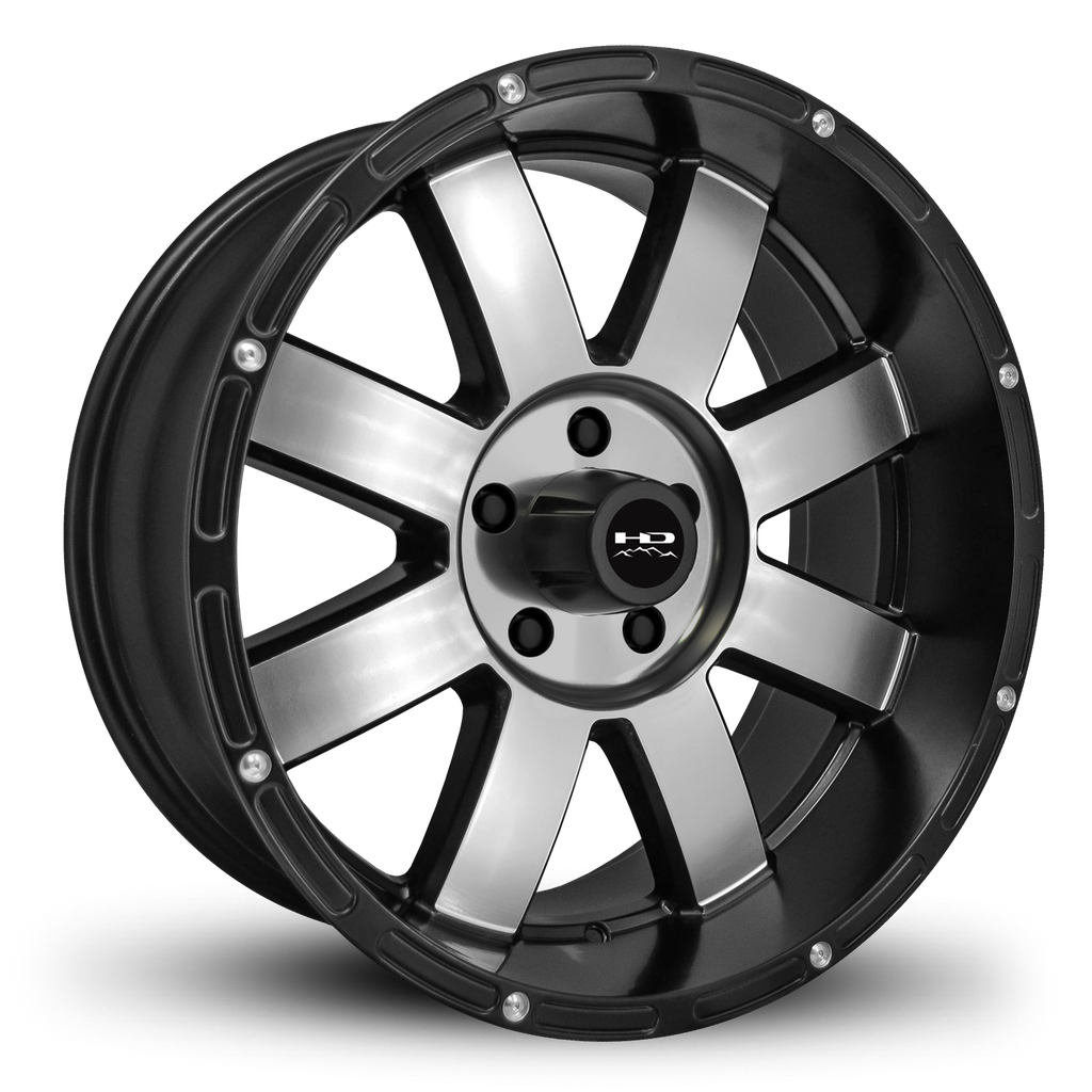HD Off-Road Wheels Truck Wheels 20x9.0 | 5x127 | et0mm | 5.0in | 71.5mm HD Off-Road 8-Point Wheels | Satin Black Machined Face