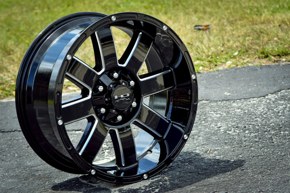 HD Off-Road Wheels Truck Wheels 20x9.0 | 6x120/6x139.7 | et0mm | 5.0 in | 78.1mm HD Off-Road 8-Point Wheels | Gloss Black Milled Edges
