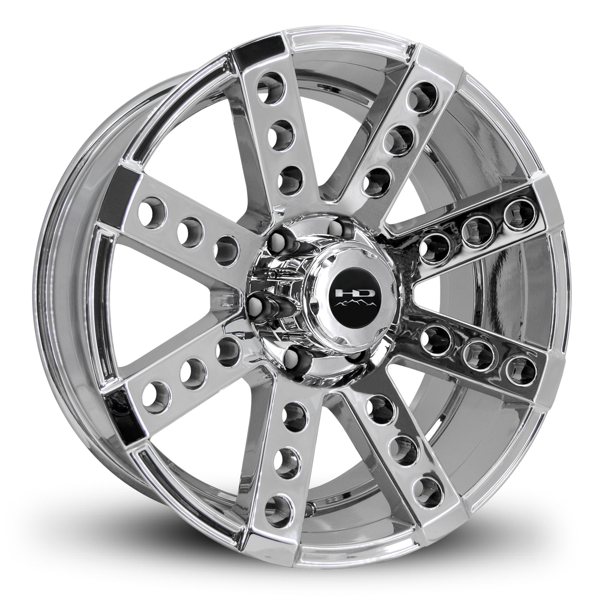 HD Off-Road Buckshot Series Truck Wheels PVD Chrome 20x9, 22x11.0 Inch