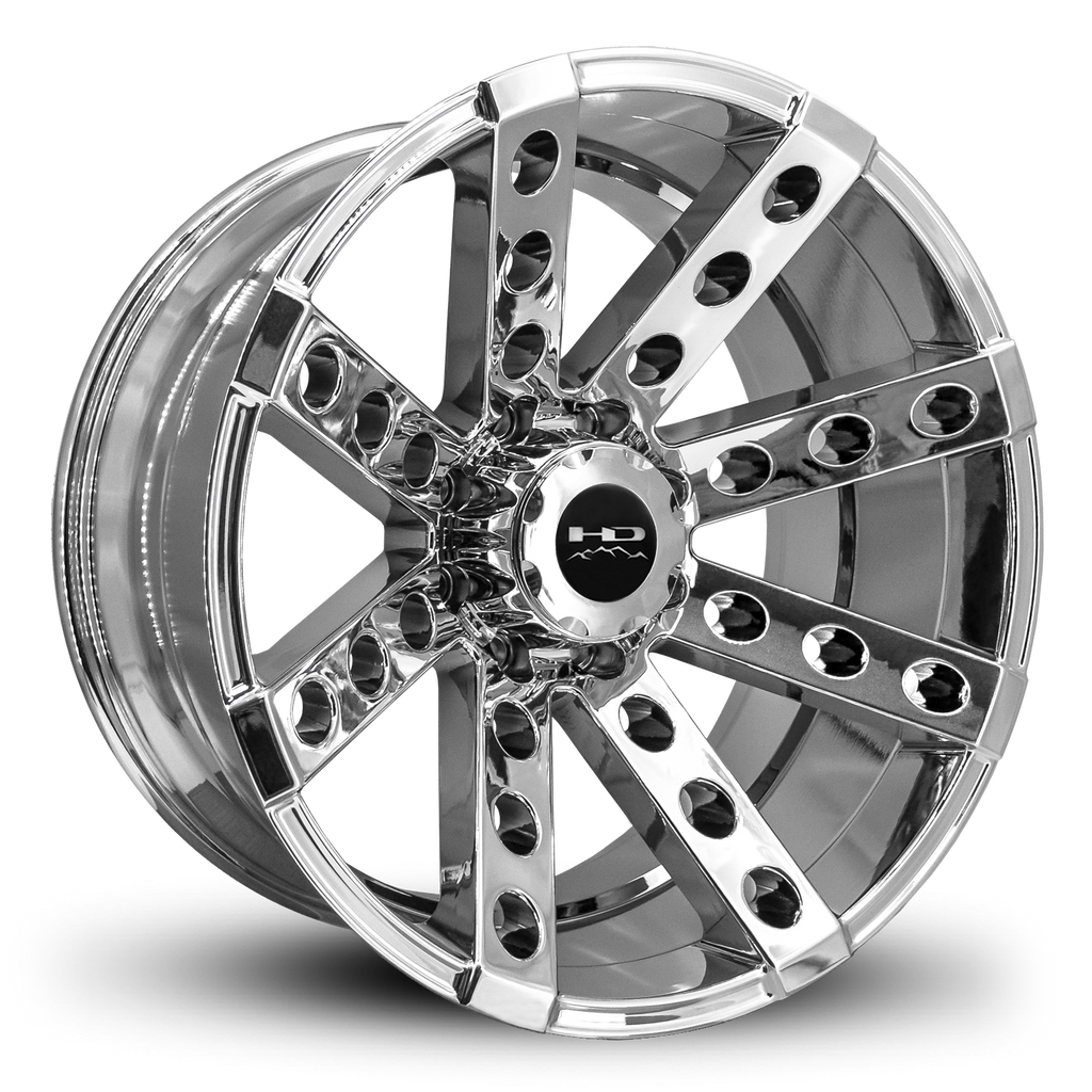 HD Off-Road Wheels Truck Wheels 22x11.0 | 8x165 | et-44mm | 4.3 in | 125mm HD Off-Road Buckshot Wheels | PVD Chrome