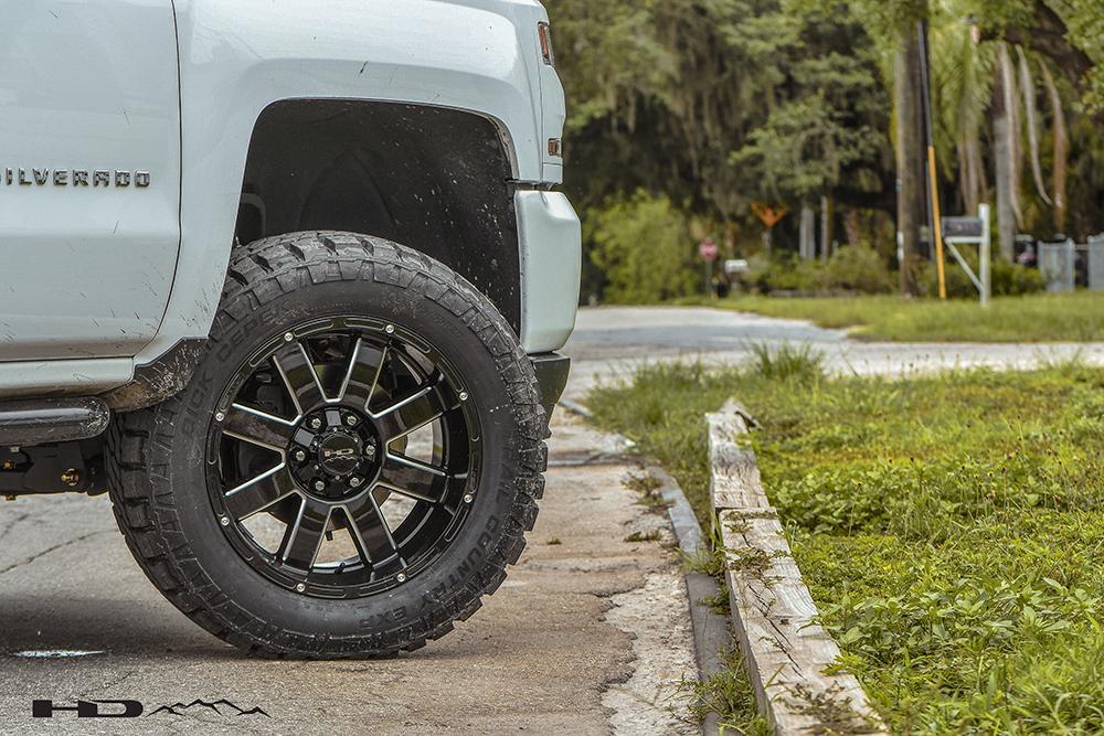 HD Off-Road Wheels Truck Wheels HD Off-Road 8-Point Wheels | Gloss Black Milled Edges