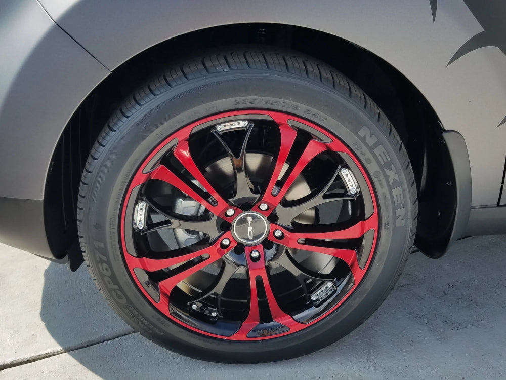 HD Wheels Passenger Car Wheels 16x7.0 | 4x100/4x114.3 | et40mm | 5.6 in | 73.1mm HD Wheels Spinout | Red Machined w Black