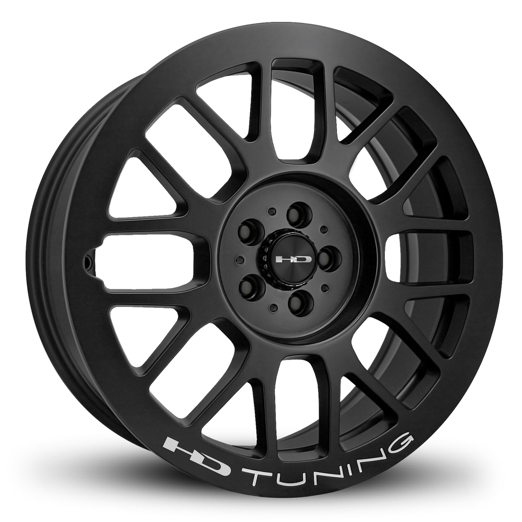 HD Wheels Passenger Car Wheels 18x7.5 | 4x100/4x114.3 | et42mm | 5.9 in | 73.1mm HD Wheels Gear | All Satin Black Milled JRM Style Custom Wheel Rim Stealth Black Mesh