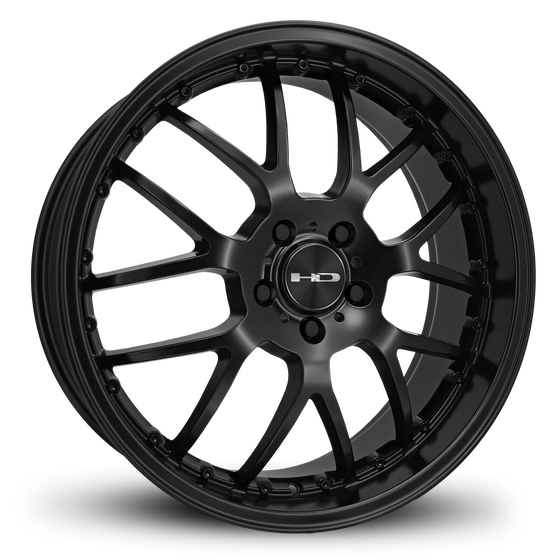 HD Wheels MSR All Satin Black Custom Wheel Rims Staggered 18x7.5, 18x9.0, 20x8.0, 20x10.0 JDM, Luxury Cars & SUV Classic Mesh Spoke Design