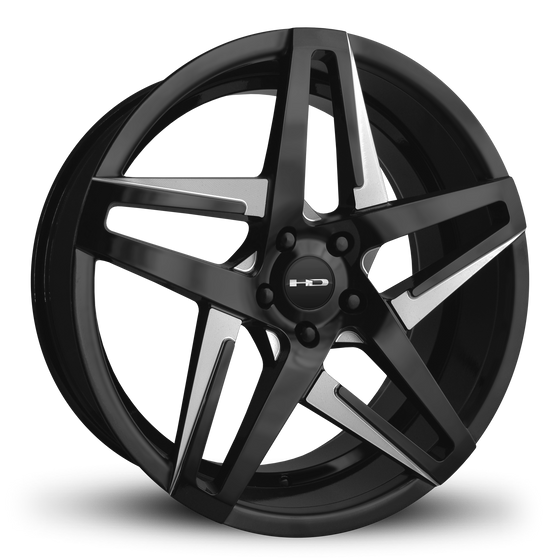 HD Wheels Passenger Car Wheels 20x8.5 | 5x114.3 | et35mm | 6.1 in | 73.1mm HD Wheels Hairpin | Satin Black with Milled Face