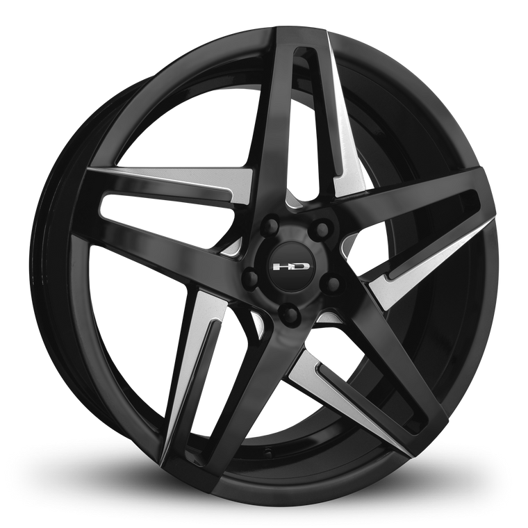 HD Wheels Passenger Car Wheels 20x8.5 | 5x114.3 | et35mm | 6.1 in | 73.1mm HD Wheels Hairpin | Satin Black with Milled Face