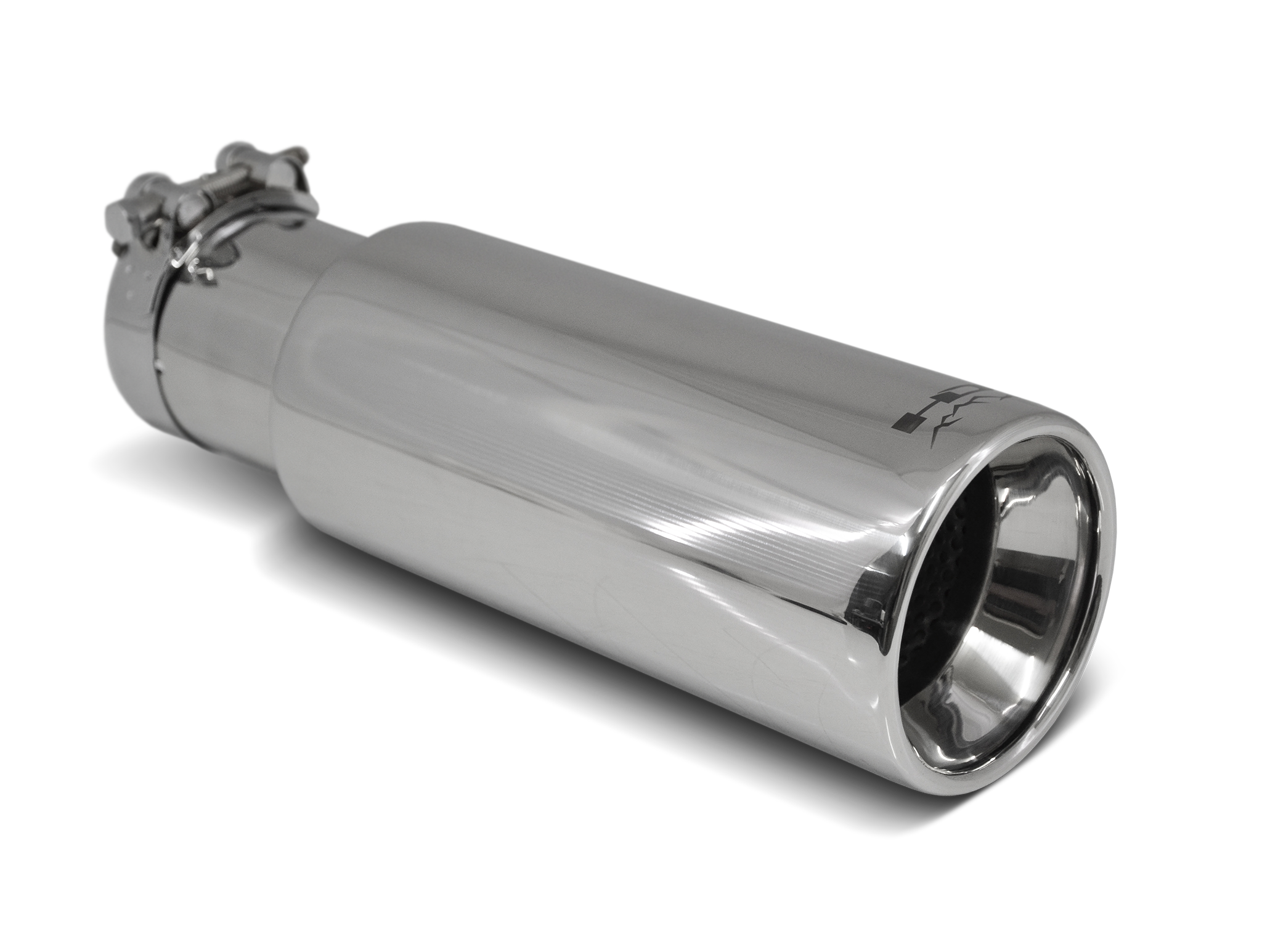 HD Off-Road Universal Polished Stainless Steel Exhaust tip for Chevrolet, Ford, GMC, JEEP, Nissan, & Toyota Trucks & SUV's 