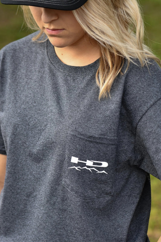 Official HD Off-Road Wheels SAW T-Shirt Heather Grey w Pocket