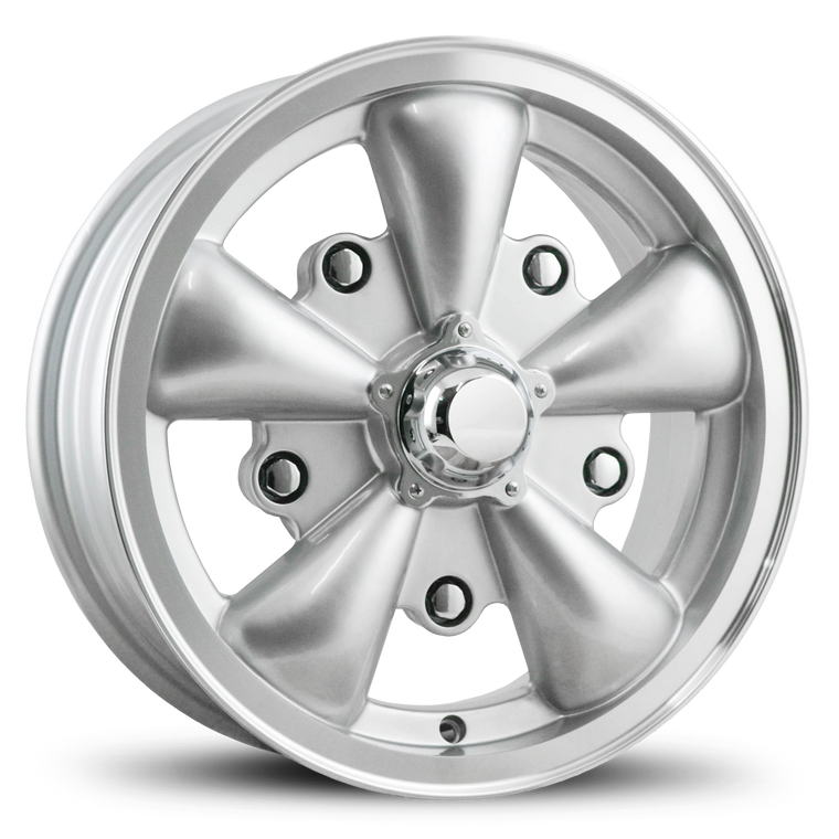 Klassik Rader Classic Car Wheels 15x5.5 | 5x205 | 14mm et | 3.8 in | 153.6mm Klassik Rader Wolf | Silver Machined