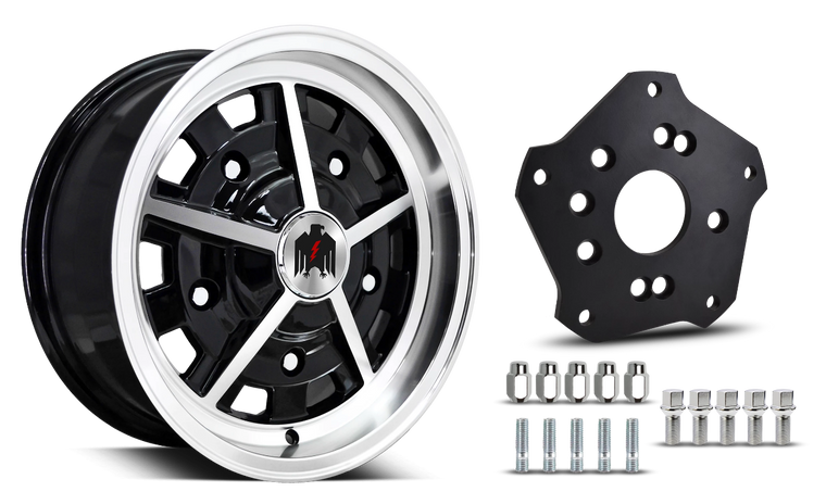 Klassik Rader Classic Car Wheels 5x205 Klassik Rader Rally with Adapter to 4x130 Vehicles ( Sold As Each )