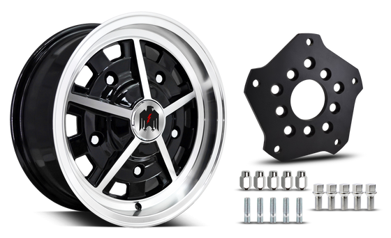 Klassik Rader Classic Car Wheels 5x205 Klassik Rader Rally with Adapter to 5x112 Vehicles ( Sold As Each )