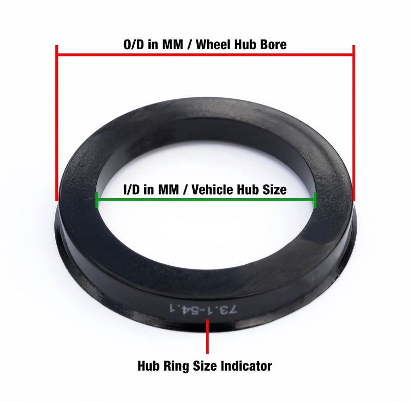 Perfectly Tight Hub Rings 73.1mm (O/D) to 54.1mm (I/D) Perfectly Tight Hub Centric Ring 4pc Kits