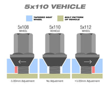 Load image into Gallery viewer, Perfectly Tight Lug Nuts Tapered Seat / PCD Adjusting Lug Nuts - Black