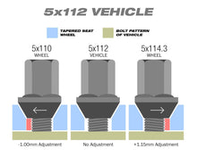 Load image into Gallery viewer, Perfectly Tight Lug Nuts Tapered Seat / PCD Adjusting Lug Nuts - Black