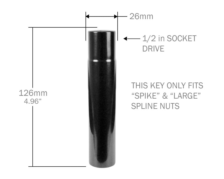 Perfectly Tight Spline Keys XL ( SPLKEY-XL ) Replacement 7-Spline Lug Key - For XL Spiked Lugs
