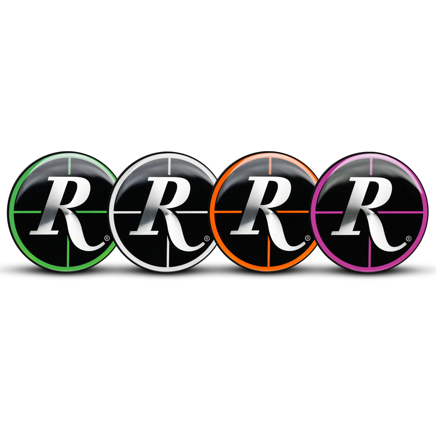 Remington Off-Road Replacement Center Cap Logos Remington Off-Road Wheels Replacement "CROSSHAIRS" Colored Logos